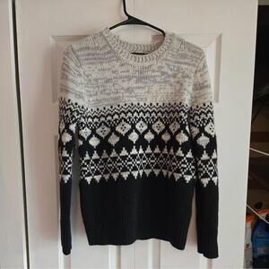 Banana Republic Italian Yarn Small Womens Fair isle Sweater merino wool/alpaca